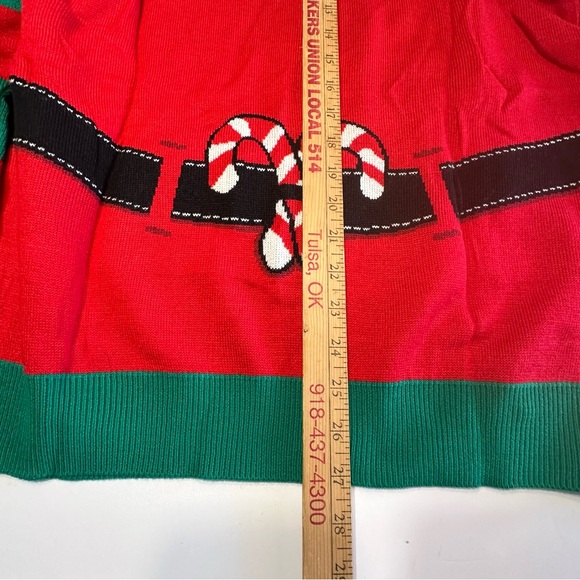U Look Ugly Christmas Sweater Sz Medium Unisex Adult Hooded Santa’s Helper New - Picture 11 of 12